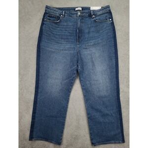 Loft The‎ Straight Jeans Women's Size 18/34 Blue Denim Dark Wash
